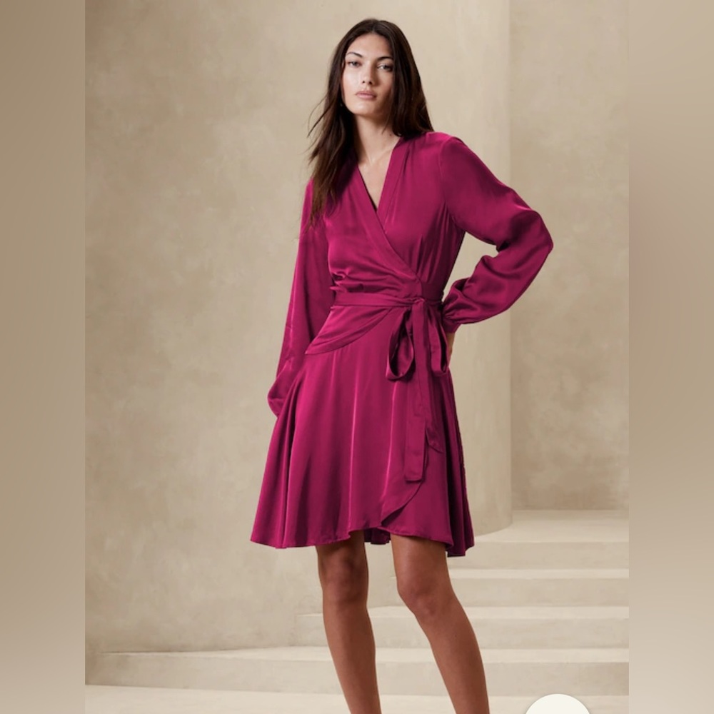 NWT Banana Republic Belicia Satin wrap dress.